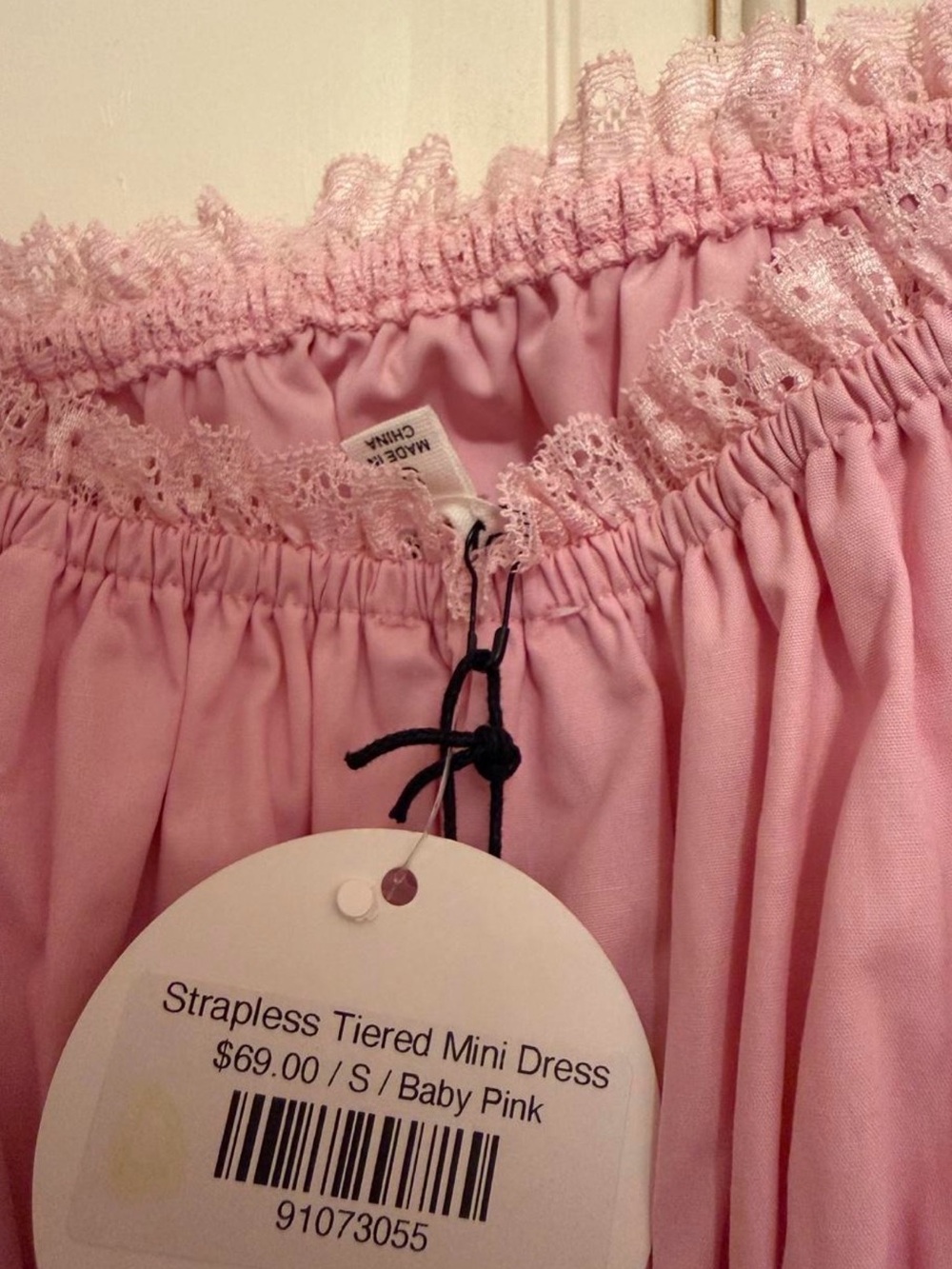 Pink Tiered Ruffle Casual Sundress with Smocked Bodice - Picture 3 of 3